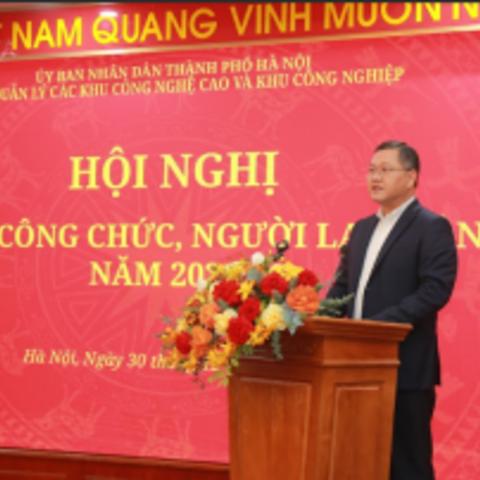 Ban Quản lý các Khu CNC và KCN thành phố Hà Nội tổ chức Hội nghị cán bộ, công chức, viên chức và người lao động năm 2026