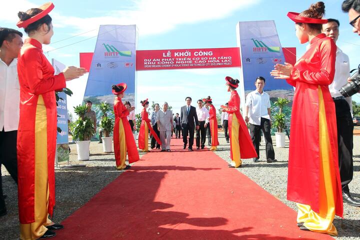 Khởi công Dự án phát triển cơ sở hạ tầng Khu CNC Hòa Lạc bằng nguồn vốn ODA của Chính phủ Nhật Bản